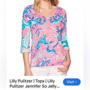 Lilly Pulitzer Colorful Print Top